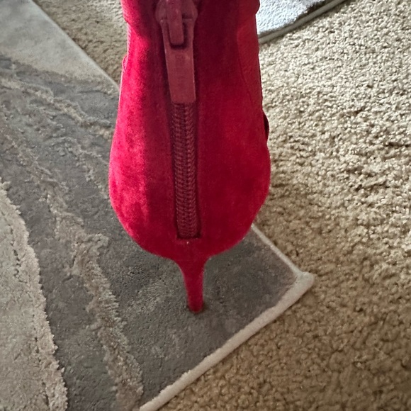 Red Nubuck ankle boots. Never worn! - Picture 3 of 3